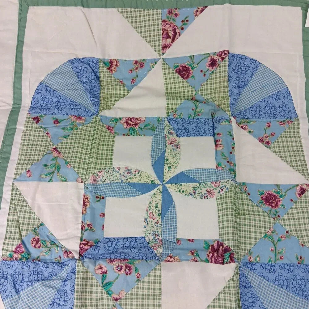 90's Sarah Peabody's Inheritance Standard Sham Hand Quilted Rivers Edge Cotton